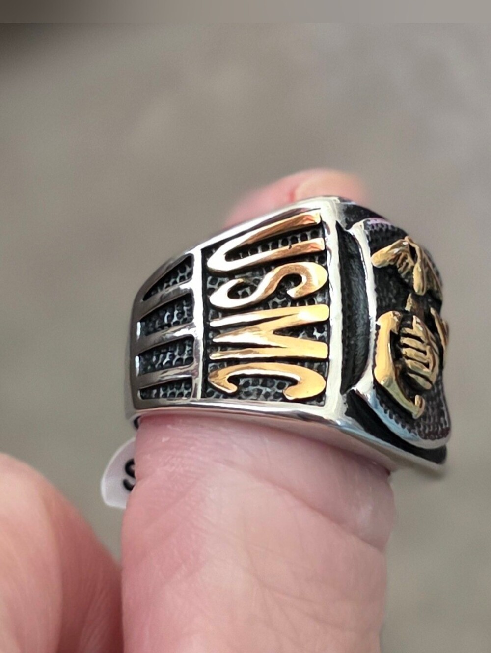 New Stainless Steel USMC Marine Corps Ring Sizes 7 To 14 Available